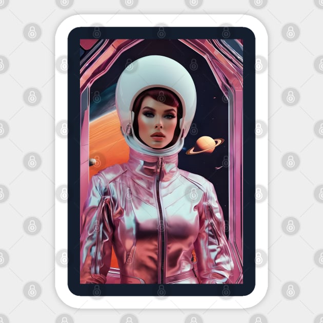 Soviet female astronaut Sticker by Spaceboyishere